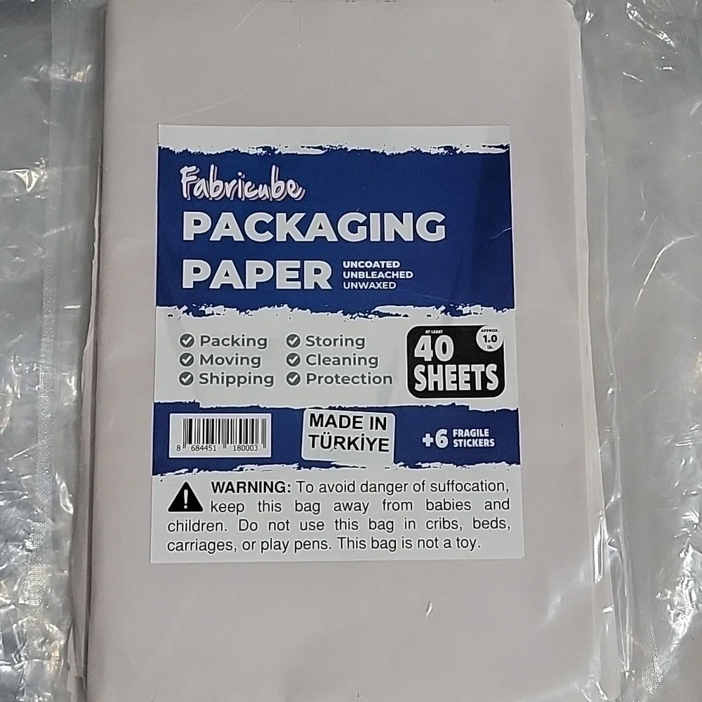 🍎 NIB 40 Newsprint Packing Paper 1lb Moving Shipping Blank Newspaper Sheets 23